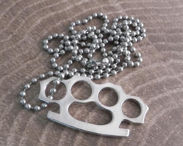 AB340 Brass Knuckle Necklace-Necklaces/ Chokers-Daniel Smart Mfg - Retail