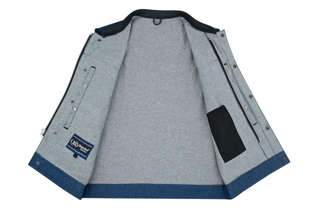 Adrenaline - Motorcycle Denim Vest-Men's Vests-Daniel Smart Mfg - Retail