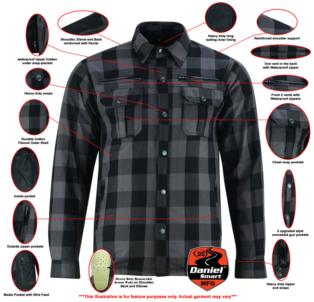 Armored Mens Flannel Shirt-Flannels-Daniel Smart Mfg - Retail