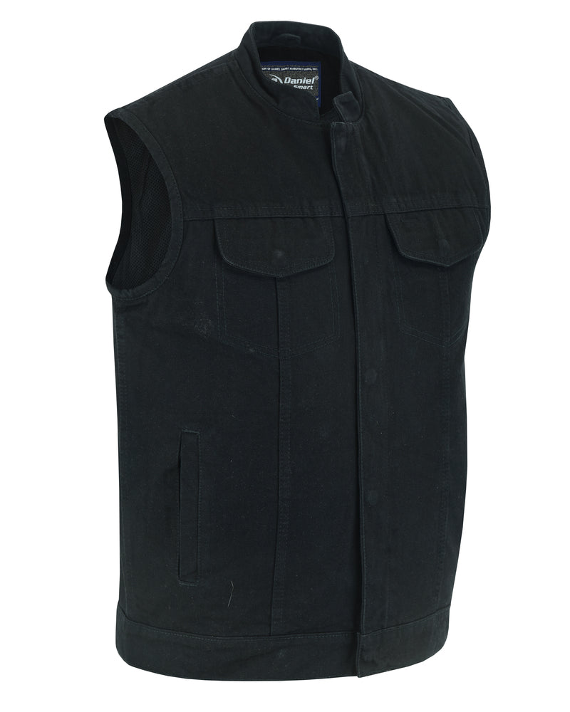 Axel - Motorcycle Denim Vest-Mens Denim Vests-Daniel Smart Mfg - Retail