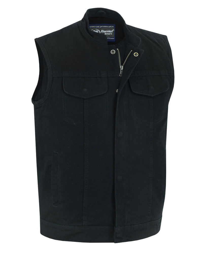 Axel - Motorcycle Denim Vest-Mens Denim Vests-Daniel Smart Mfg - Retail