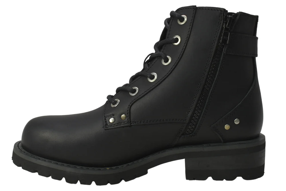 Axen - Women's Leather Motorcycle Boots-Womens Motorcycle Boots-Daniel Smart Mfg - Retail