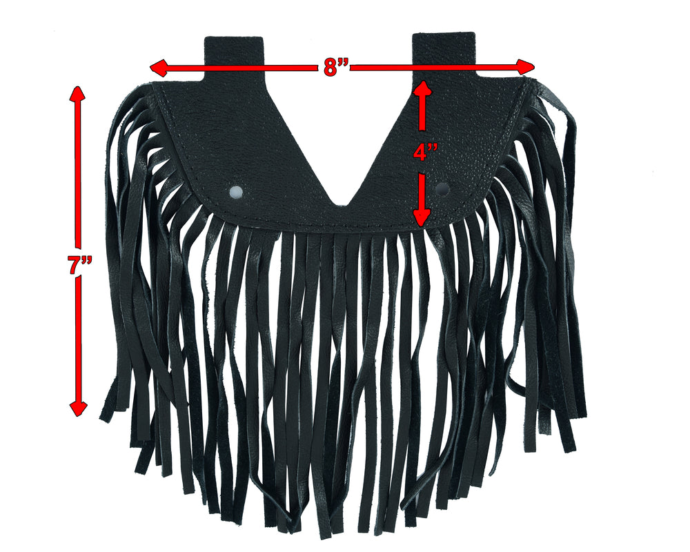 B1004 Black Leather Floor Boards with Fringe - Small-Lever Covers & Floor Boards-Daniel Smart Mfg - Retail