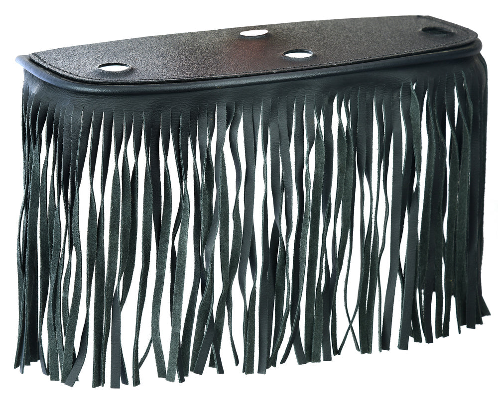 B1005 Black Leather Floor Boards with Fringe - Large-Lever Covers & Floor Boards-Daniel Smart Mfg - Retail