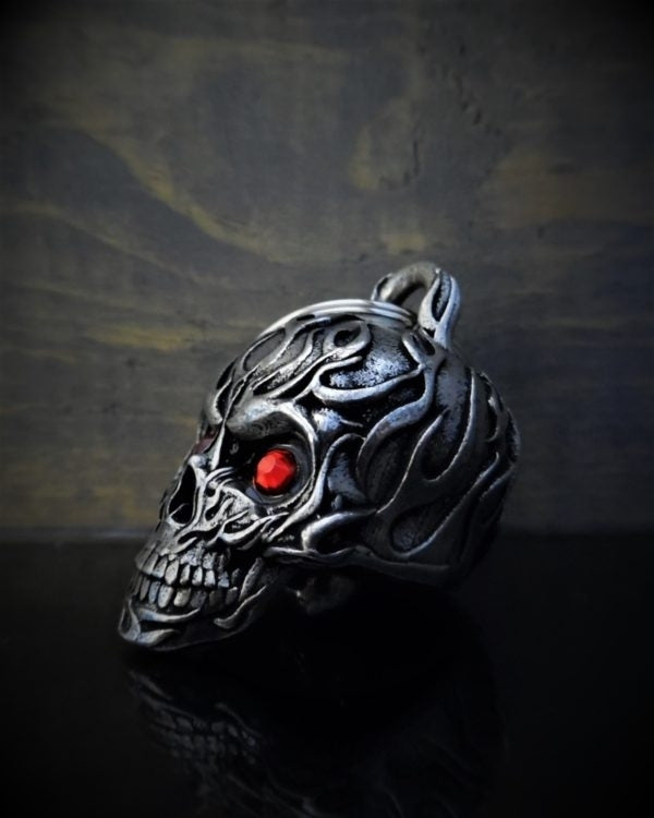 BB-73 Flame Diamond Skull Bell-Bravo Bells-Daniel Smart Mfg - Retail
