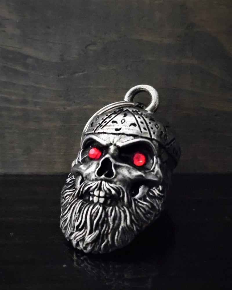 BB-97 Old School Biker Skull Diamond Bell-Bravo Bells-Daniel Smart Mfg - Retail