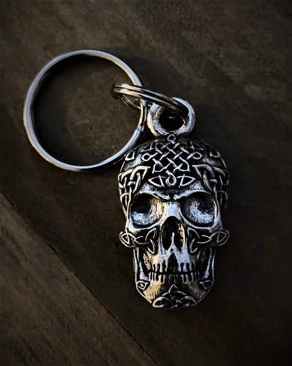 BBK-02 Celtic Skull Keychain-Wallet Chains/Key Leash-Daniel Smart Mfg - Retail