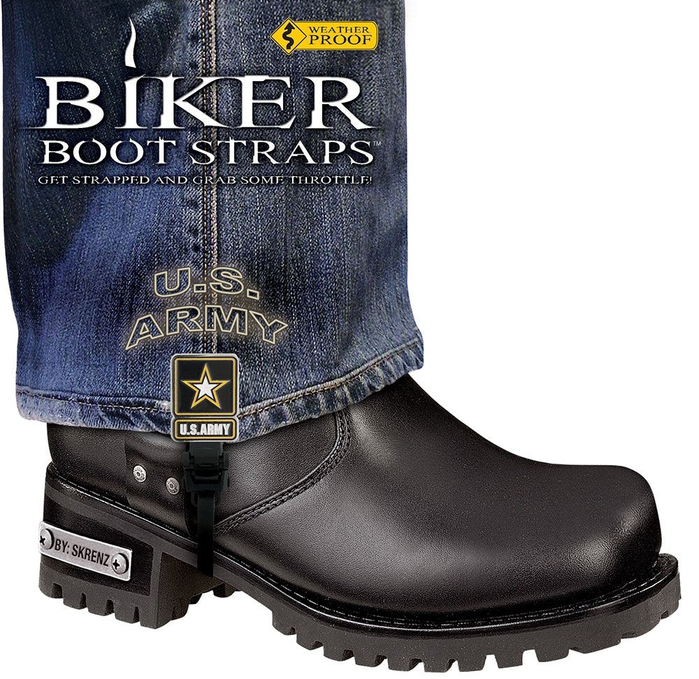BBS/UA6 Weather Proof- Boot Straps- US Army- 6 Inch-Biker Boot Straps-Daniel Smart Mfg - Retail