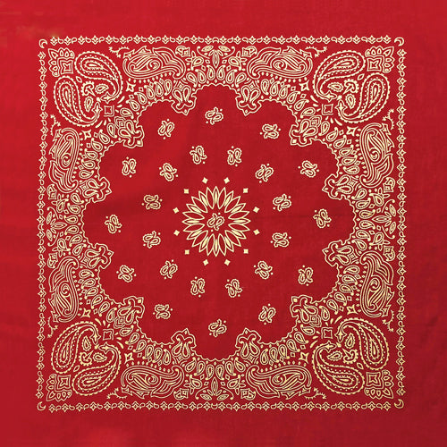 BD2519 Red Metalic Paisley-Bandanas-Daniel Smart Mfg - Retail