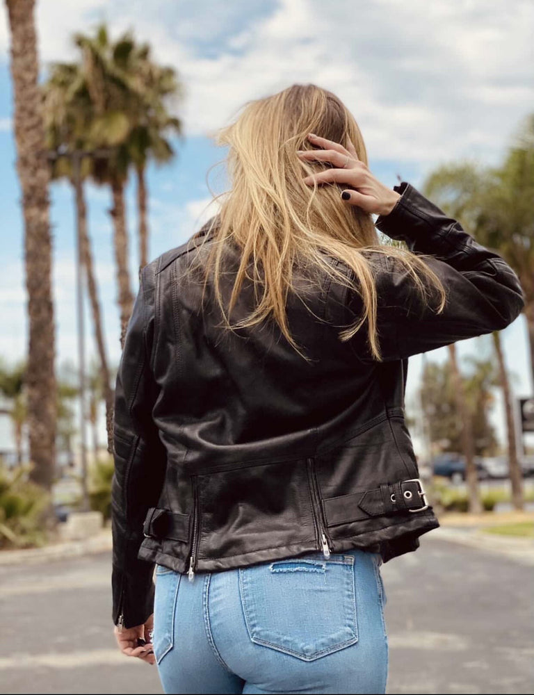 Black Orchid - Women's Leather Jacket-Womens Leather Motorcycle Jackets-Daniel Smart Mfg - Retail