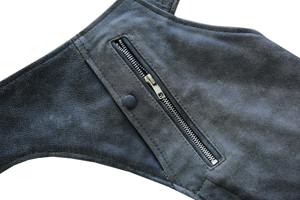 Blaze Bound - Unisex Motorcycle Leather Chaps-Unisex Chaps & Pants-Daniel Smart Mfg - Retail