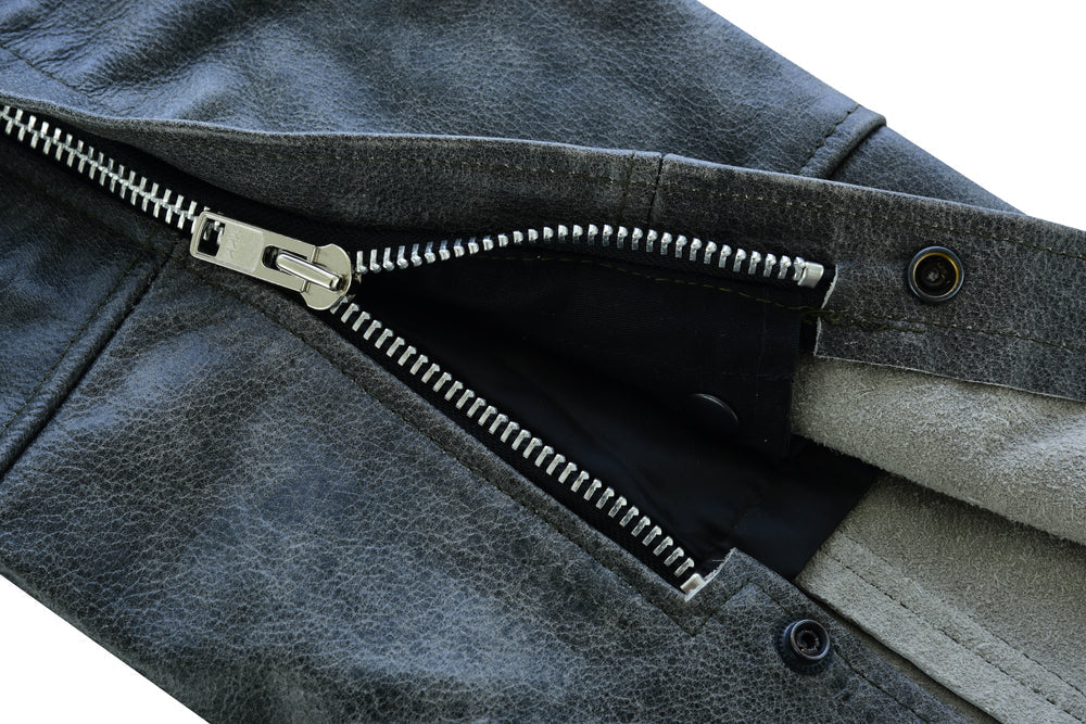 Blaze Bound - Unisex Motorcycle Leather Chaps-Unisex Chaps & Pants-Daniel Smart Mfg - Retail