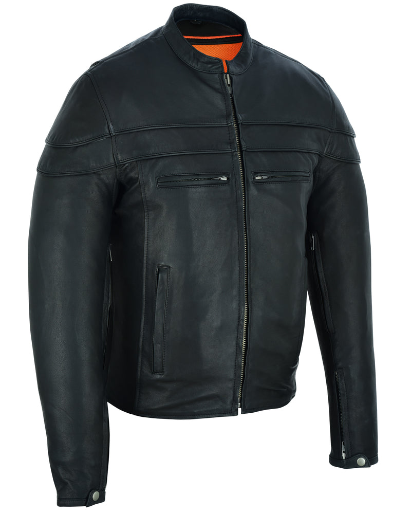 Blizzard™ Men's Leather Motorcycle Jacket