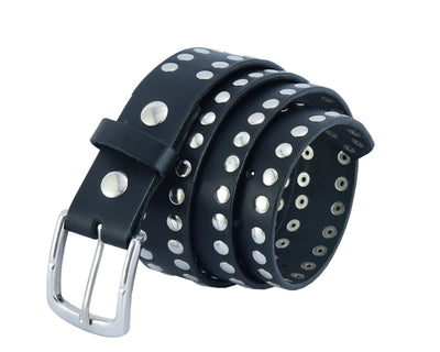 BLT2011 Premium Quality Studded Leather Belt-Belts-Daniel Smart Mfg - Retail