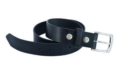 BLT2013 The Iconic Black Genuine Leather Belt-Belts-Daniel Smart Mfg - Retail