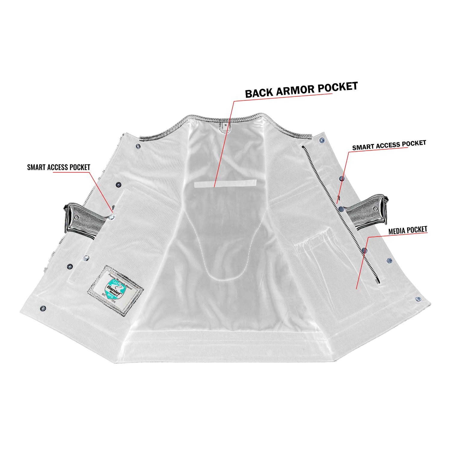 Cobra Crest Men's Lowcut Motorcycle Leather Vest