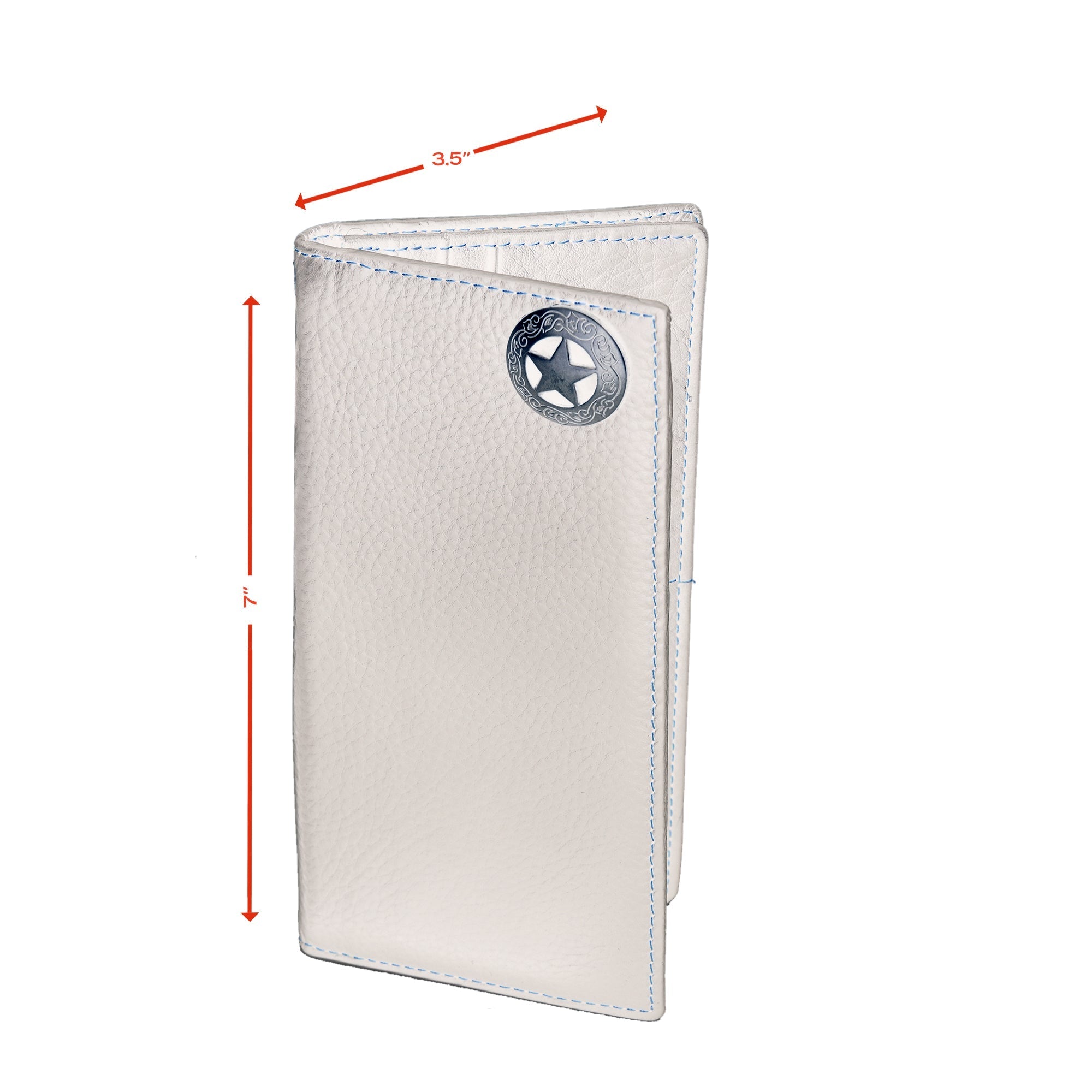 BWC236 Black Texas Star Concho Leather Wallet-wallets-Daniel Smart Mfg - Retail