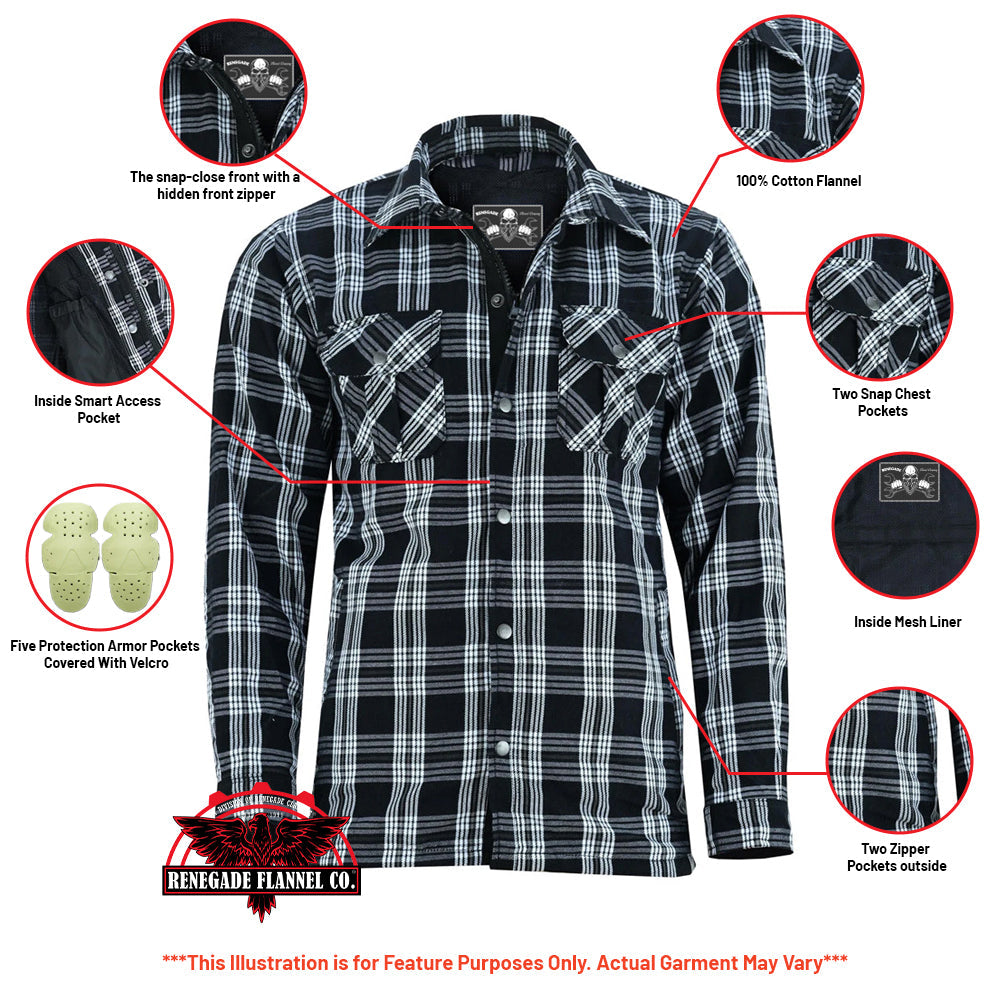 Checkered Champ Armored Mens flannel Shirt-Flannels-Daniel Smart Mfg - Retail