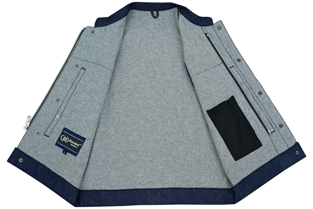 Chopper - Motorcycle Denim Vest-Mens Denim Vests-Daniel Smart Mfg - Retail