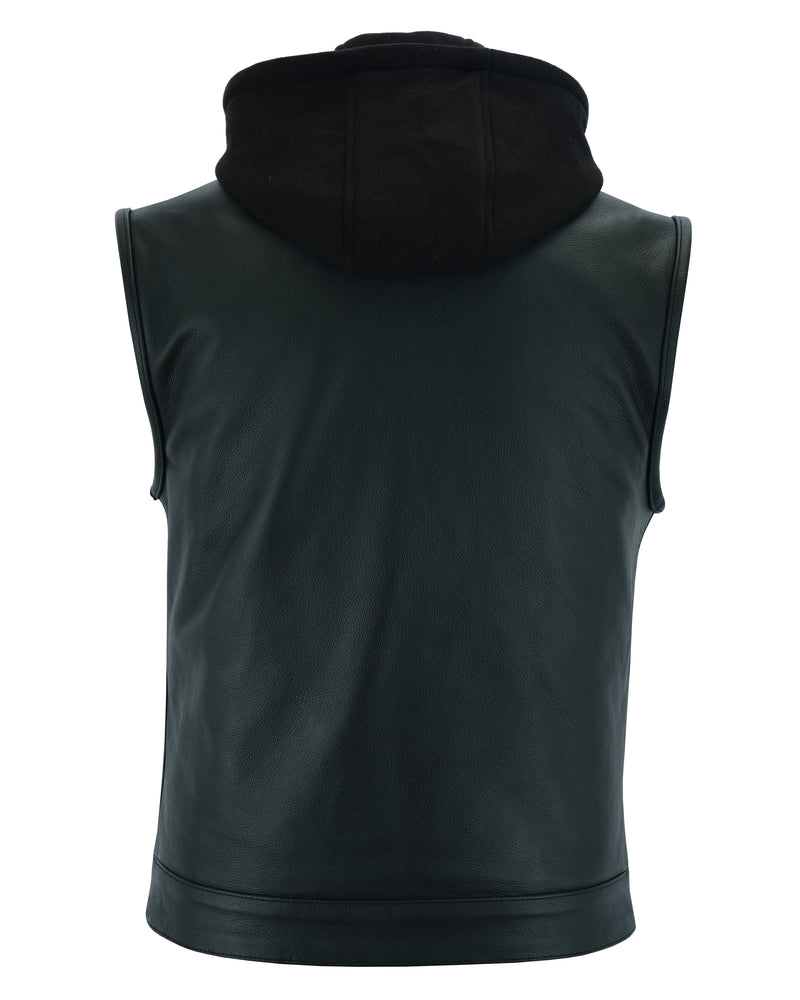 Cole - Men's Motorcycle Leather Vest-Mens Leather Vests-Daniel Smart Mfg - Retail