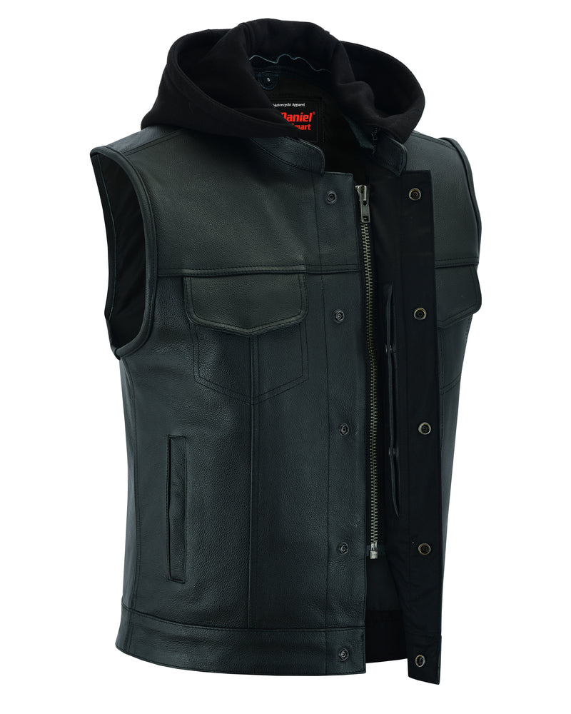Cole - Men's Motorcycle Leather Vest-Mens Leather Vests-Daniel Smart Mfg - Retail