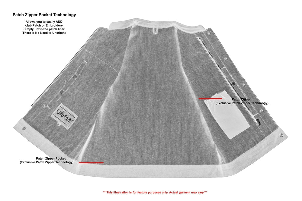 Connor - Women's Denim Vest-Womens Denim Vests-Daniel Smart Mfg - Retail