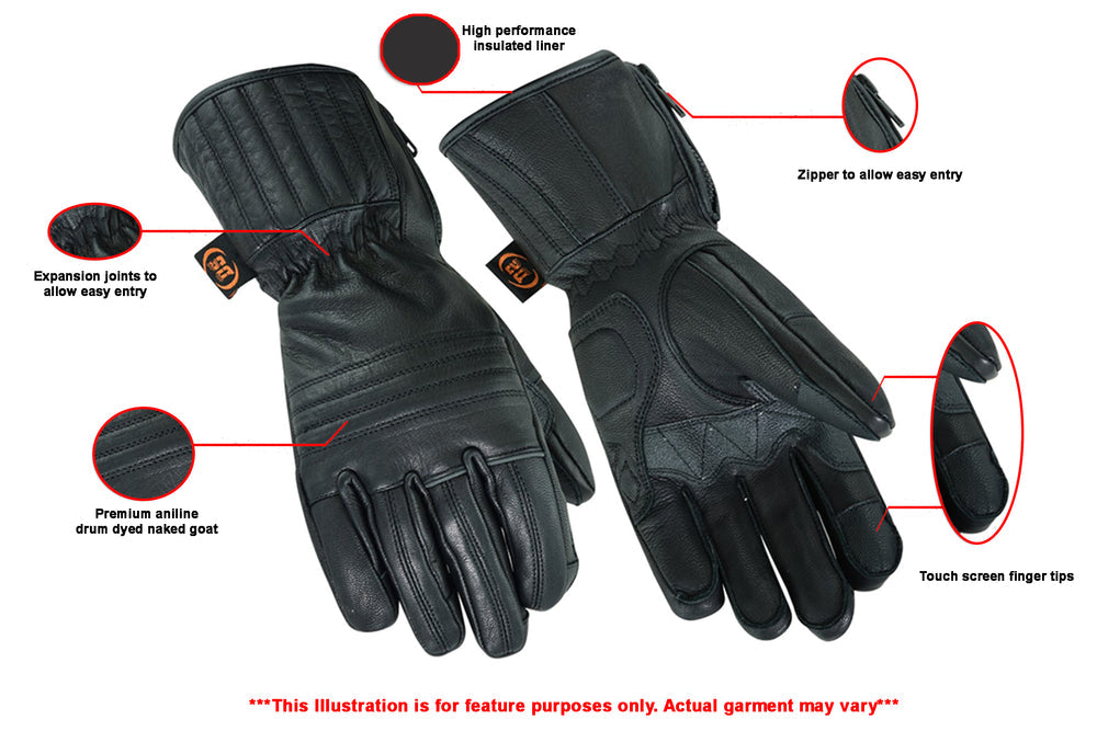 CruiseCore Max - Men's Gauntlet Gloves-Mens Gauntlet Gloves-Daniel Smart Mfg - Retail