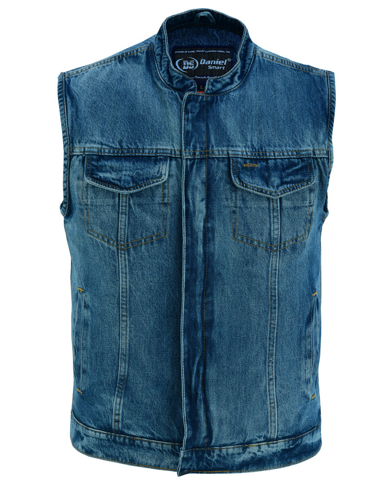 Cruze - Motorcycle Denim Vest-Mens Denim Vests-Daniel Smart Mfg - Retail