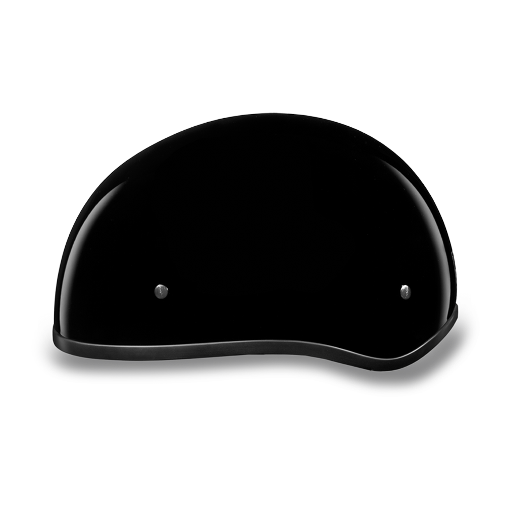 D1-ANS D.O.T. DAYTONA SKULL CAP W/O VISOR - HI-GLOSS BLACK-1/2 Shell Helmets-Daniel Smart Mfg - Retail