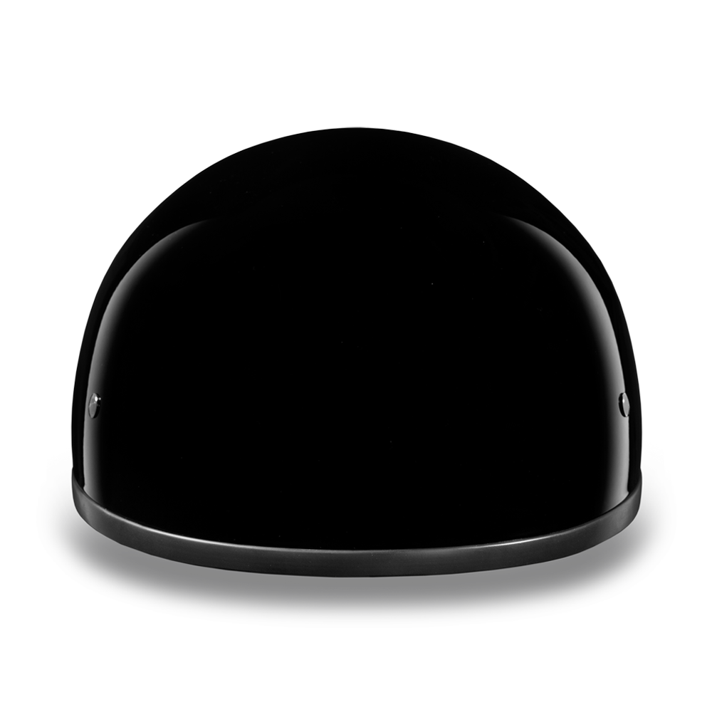 D1-ANS D.O.T. DAYTONA SKULL CAP W/O VISOR - HI-GLOSS BLACK-1/2 Shell Helmets-Daniel Smart Mfg - Retail