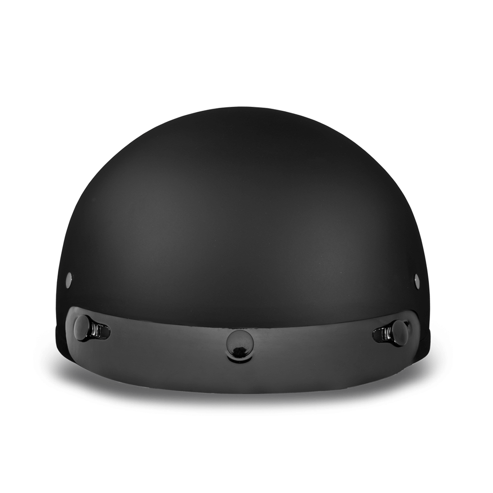 D1-B D.O.T. DAYTONA SKULL CAP - DULL BLACK-1/2 Shell Helmets-Daniel Smart Mfg - Retail