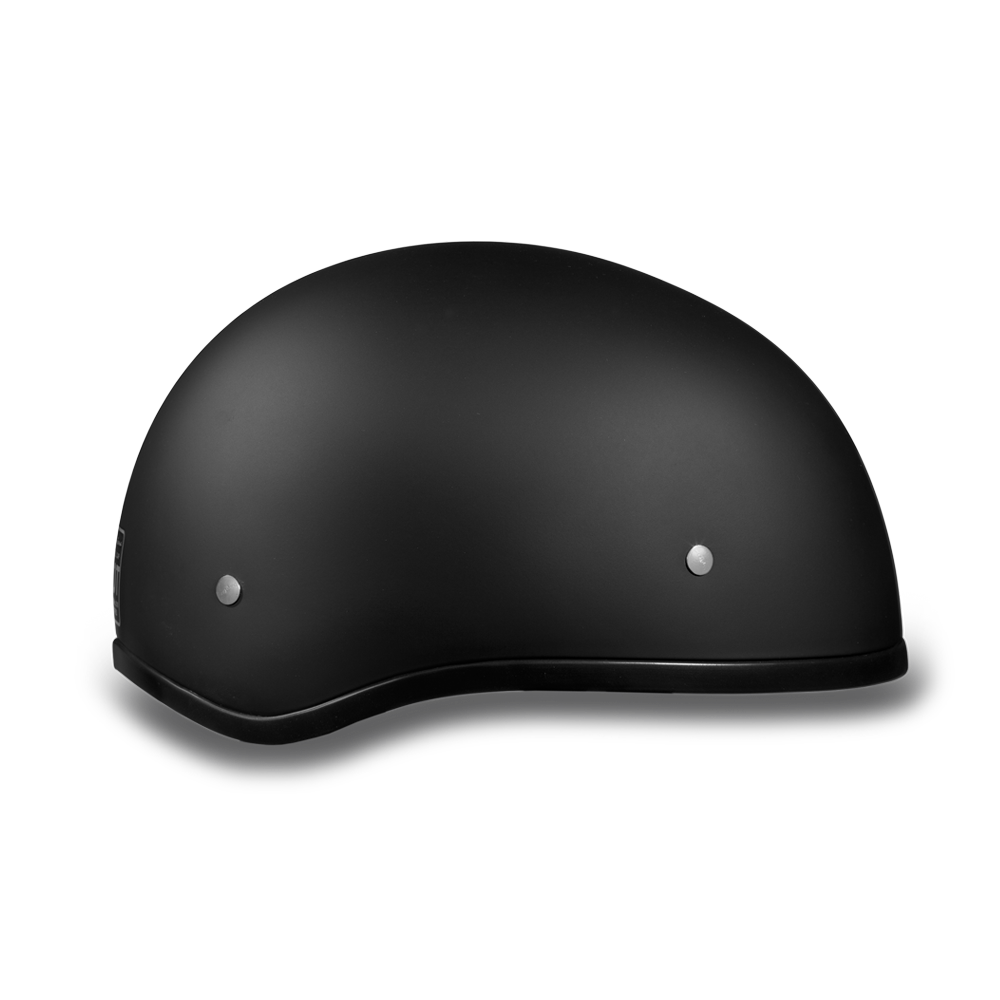 D1-BNS D.O.T. DAYTONA SKULL CAP W/O VISOR - DULL BLACK-1/2 Shell Helmets-Daniel Smart Mfg - Retail
