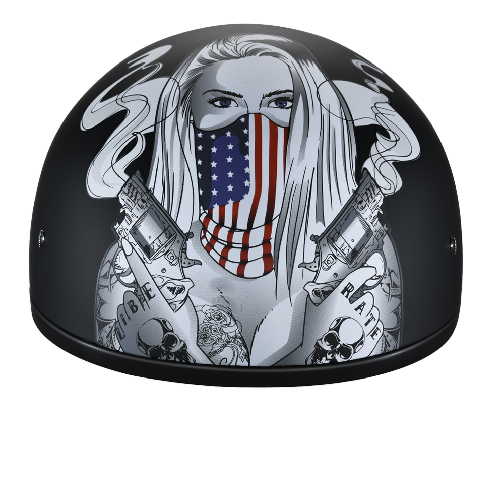 dot skull face motorcycle helmet Approved Daytona Cap Half Shell - Beanie Style for Motorcycles, Cruisers, Scooters, and Mopeds half helmet features a convenient Nylon Y DOT Approved Daytona Motorcycle Half