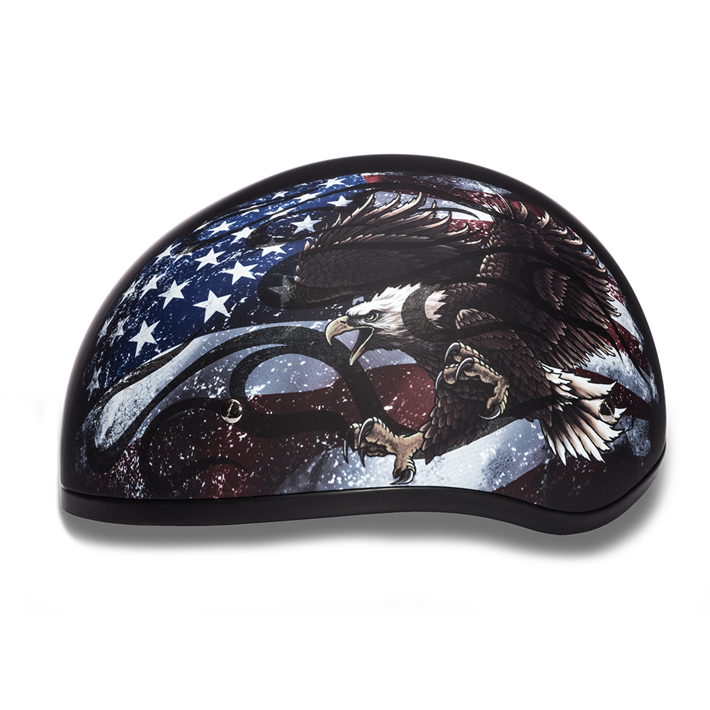 D6-USA D.O.T. DAYTONA SKULL CAP - W/ USA-1/2 Shell Helmets-Daniel Smart Mfg - Retail