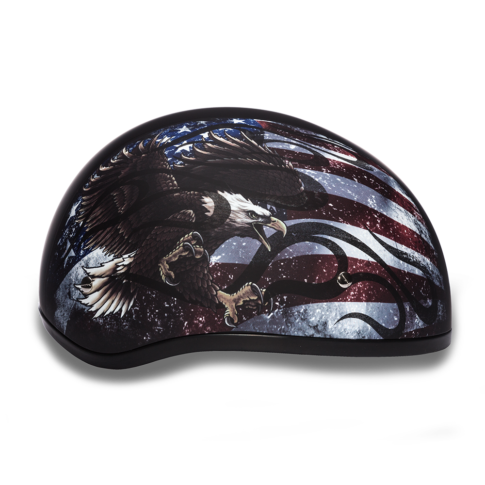 D6-USA D.O.T. DAYTONA SKULL CAP - W/ USA-1/2 Shell Helmets-Daniel Smart Mfg - Retail