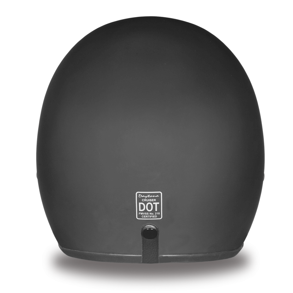 DC1-B D.O.T. DAYTONA CRUISER - DULL BLACK-3/4 Shell Helmets-Daniel Smart Mfg - Retail