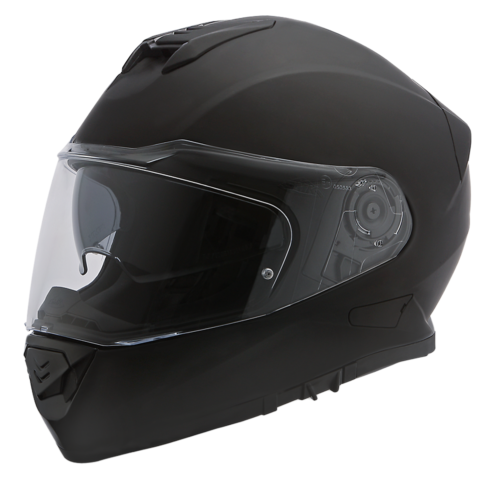 Daytona Detour Full Face Motorcycle Helmet - Dual Visor - Dull Black