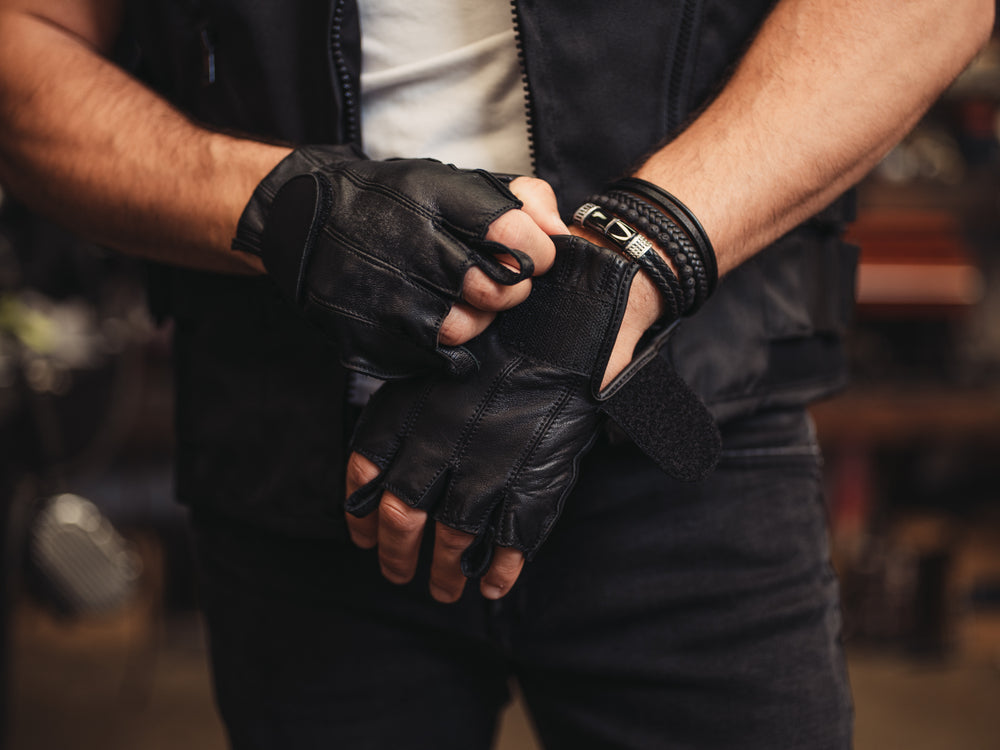 Deerskin Dominator - Men's Deerskin Fingerless Gloves-Mens Fingerless Gloves-Daniel Smart Mfg - Retail