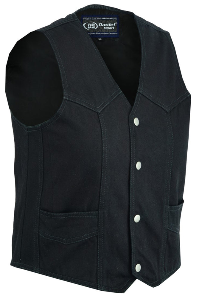 DM9725 Kids Denim Plain Side Vest-Kids Leather-Daniel Smart Mfg - Retail