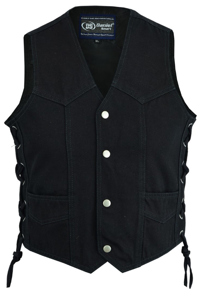 DM9726 Kids Denim Side Lace Vest-Kids Leather-Daniel Smart Mfg - Retail