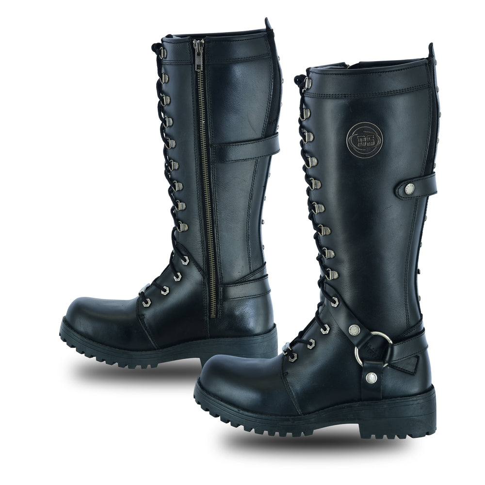 Drax - Women's Leather Motorcycle Boots-Womens Motorcycle Boots-Daniel Smart Mfg - Retail