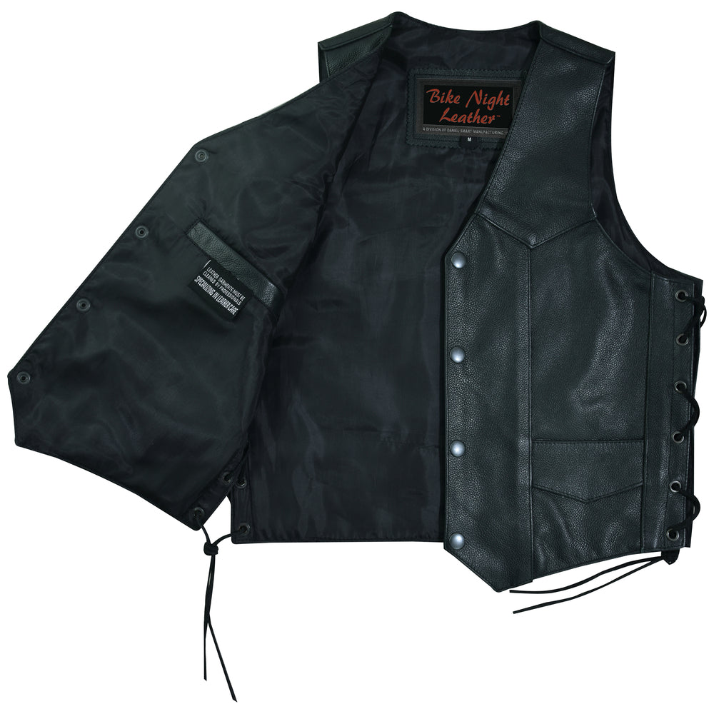 DS1726 Kids Traditional Style Side Lace Vest-Kids Leather-Daniel Smart Mfg - Retail