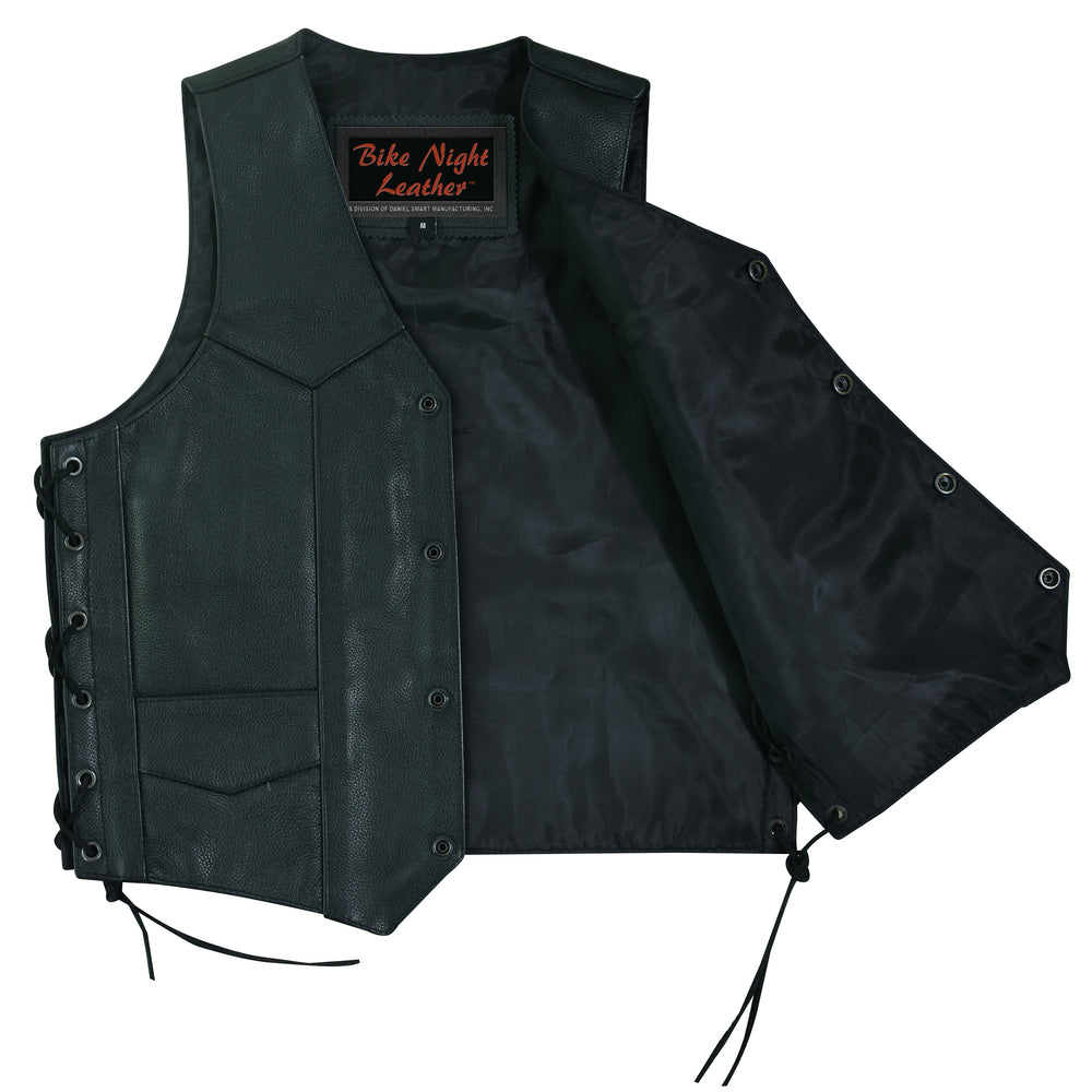 DS1726 Kids Traditional Style Side Lace Vest-Kids Leather-Daniel Smart Mfg - Retail