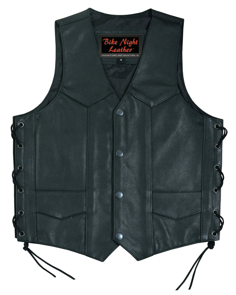 DS1726 Kids Traditional Style Side Lace Vest-Kids Leather-Daniel Smart Mfg - Retail