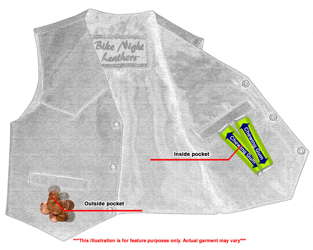 DS1744 Toddler Traditional Style Plain Side Vest-Kids Leather-Daniel Smart Mfg - Retail