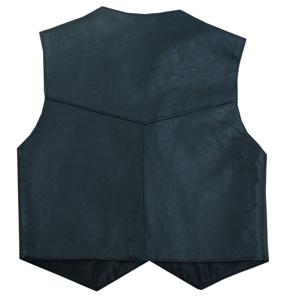 DS1744 Toddler Traditional Style Plain Side Vest-Kids Leather-Daniel Smart Mfg - Retail