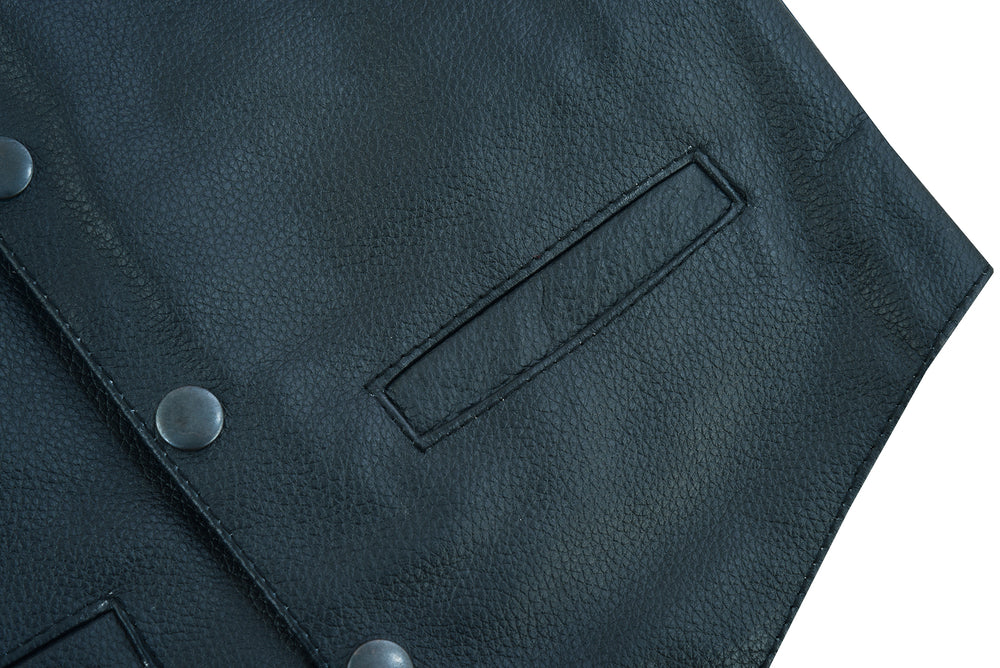 DS1744 Toddler Traditional Style Plain Side Vest-Kids Leather-Daniel Smart Mfg - Retail