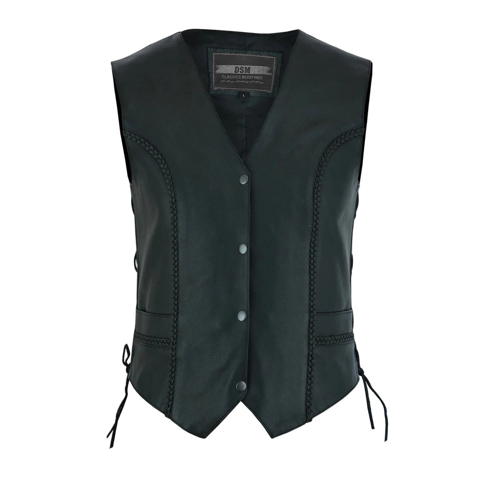 Miles Queen Women's Leather Motorcycle Vest