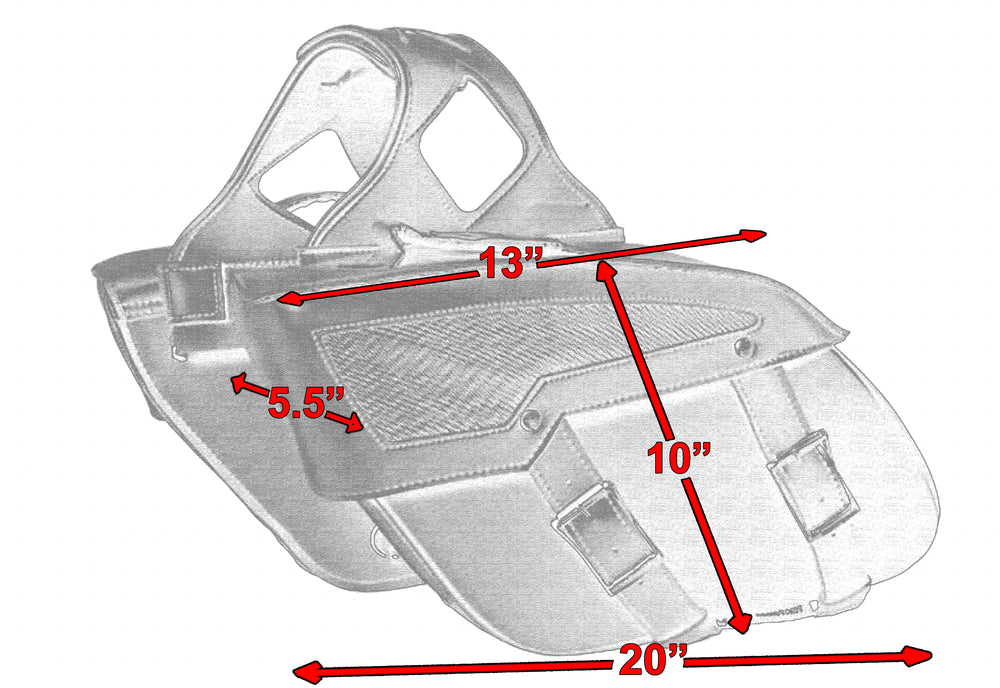 DS313 Two Strap Saddle Bag-Saddle Bags-Daniel Smart Mfg - Retail