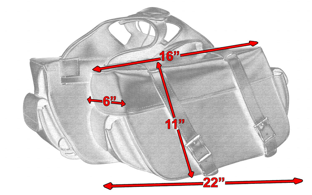 DS321 Two Strap Saddle Bag-Saddle Bags-Daniel Smart Mfg - Retail